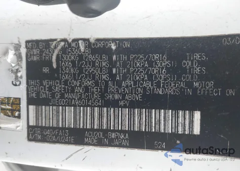 2006 Toyota Highlander z USA, uszkodzony, nr VIN JTEGD21A960145841